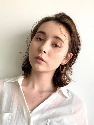 ミディアム 🌿似合わせ透明感 カラー松本朋幸🌿のヘアスタイル