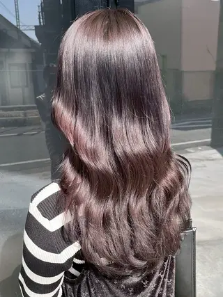 ロング カラー 透明感カラー/パーマ 🌀アオノのヘアスタイル