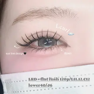 マツエク・マツパ 🩶LED＆ダブル フラットRAN🪽のマツエク・マツパデザイン