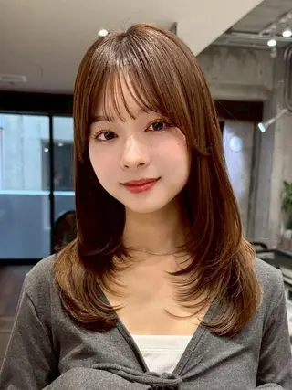 ミディアム Farbe🤍 女性限定のヘアスタイル