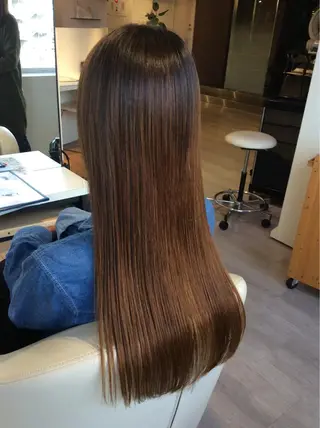 ロング カラー 金子 富士のヘアスタイル