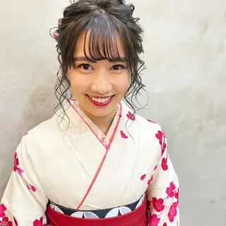 セミロング まつパ・ヘアセット ♡Chinami♡のマツエク・マツパデザイン
