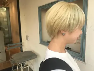 ショート カラー オリーブ透明感カラー 表参道/MIKUのヘアスタイル