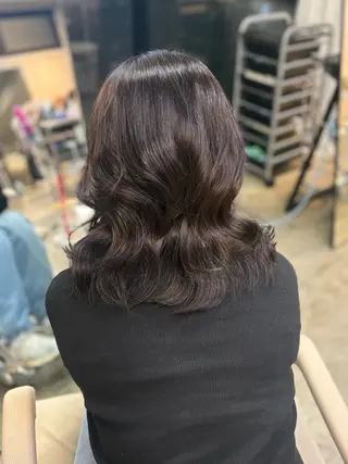 ミディアム うる艶/透明感カラー 🐇🤍もものヘアスタイル