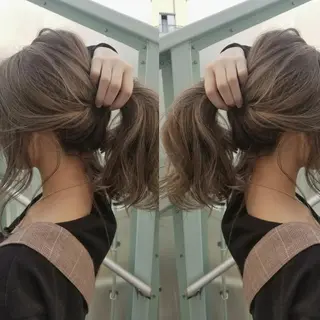 セミロング 今中 小百合のヘアスタイル