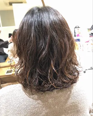ミディアム パーマ 松田 和樹のヘアスタイル