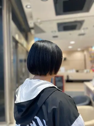 ショート クロスパーマ/うる艶 カラー/Kurumiのヘアスタイル