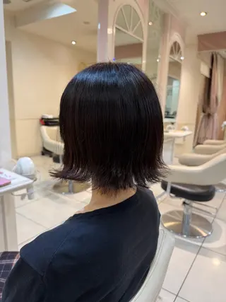 ミディアム カラー ツヤ重視 ワンカラー🫧Mioのヘアスタイル