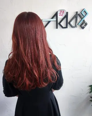 セミロング パーマ カラー ヘアアレンジ Add9 柳田健登のヘアスタイル