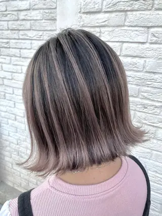 ミディアム バレイヤージュ 隅中秀弥のヘアスタイル