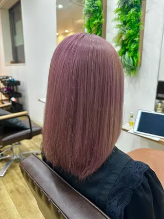 ミディアム カラー 髪質改善・縮毛矯正 💎ASUKAのヘアスタイル