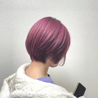 ミディアム カラー パーマ ヘアアレンジ メンズ キッズ ネイル マツエク・マツパ 切りっぱなしヘアボブ ミディアムヘアRYOのヘアスタイル