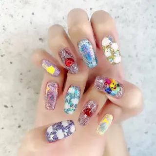 セミロング カラー パーマ ヘアアレンジ メンズ キッズ ネイル マツエク・マツパ Salon Ｋのネイルデザイン