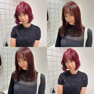 ミディアム カラー MANA/上野/ カラーモデル🖤✨のヘアスタイル