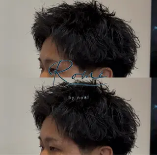 ショート パーマ メンズ 吉田 到真のヘアスタイル