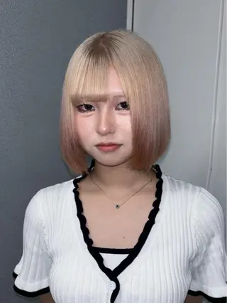 ミディアム カラー 💫miyu💫デザ インカラー/アレンジのヘアスタイル