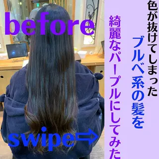 ミディアム カラー パーマ ヘアアレンジ メンズ キッズ ネイル マツエク・マツパ 髪質改善 艶髪🔵ﾌｾﾅｵﾔのヘアスタイル