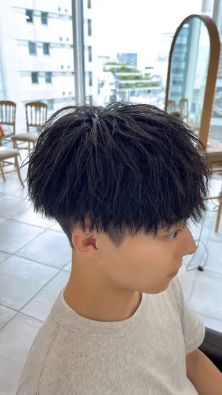 ショート パーマ メンズ 🏆メンズヘア特化 🥇代表りんぺーのヘアスタイル