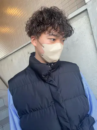パーマ メンズ 大阪美容師 井上智博のヘアスタイル