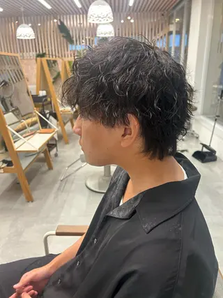 ショート パーマ メンズ 木田 有祐のヘアスタイル