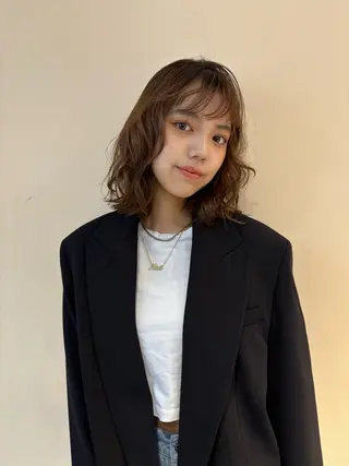 カラー ブリーチなしカラー/ パーマ/おとは🦖♡のヘアスタイル