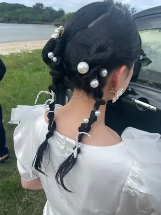 ヘアアレンジ WHITE EYE 浦添所属・ヘアメイク acoのヘアスタイル