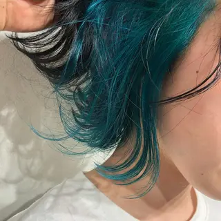 セミロング カラー ムトウセイマ/ 縮毛矯正/ブリーチのヘアスタイル