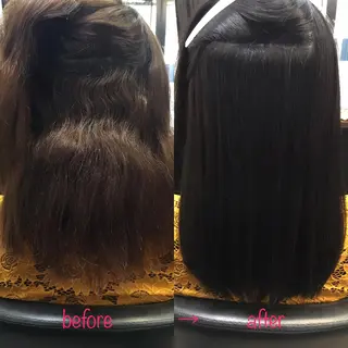 セミロング 縮毛矯正&髪質改善 MAILHAIRのヘアスタイル