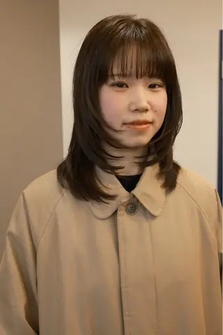 ミディアム カラー パーマ/透明感カラー 元町🌱takutoのヘアスタイル