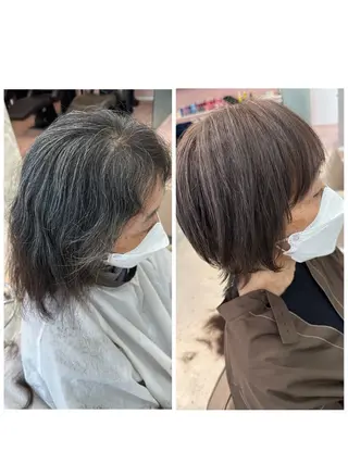 ショート カラー CoReまぁくん 癖毛お悩み専門のヘアスタイル