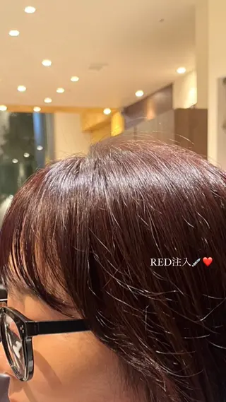 カラー ルナ|縮毛矯正 ×デザインカラー🥝のヘアスタイル