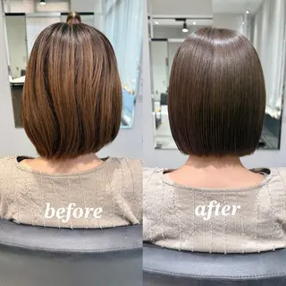 ショート カラー ボブ/美髪矯正 /佐藤　奈巳のヘアスタイル