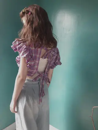 ミディアム カラー パーマ ヘアアレンジ stylist 🌸 kana.のヘアスタイル