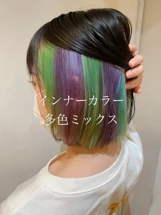 ショート カラー ﾊｲﾄｰﾝ/ｶﾗｰ/ 用賀/稲若健太郎のヘアスタイル