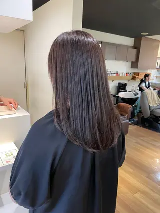 セミロング カラー パーマ 韓国レイヤー🎀/ 顔周り特化🎀/豊田のヘアスタイル
