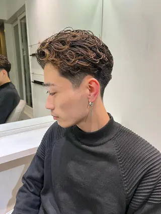 パーマ メンズ アイブロウ 京都駅メンズカット/ パーマ/Keigoのヘアスタイル