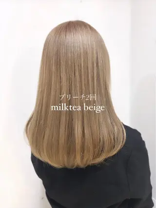 セミロング カラー YUZU🎀顔まわり ×レイヤーカットのヘアスタイル