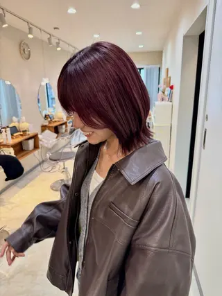 ミディアム カラー ブリーチ/レイヤー/ コイデリュウセイのヘアスタイル