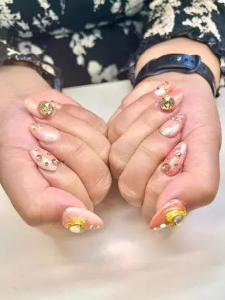 セミロング ネイル RIONnail Yurikaのネイルデザイン
