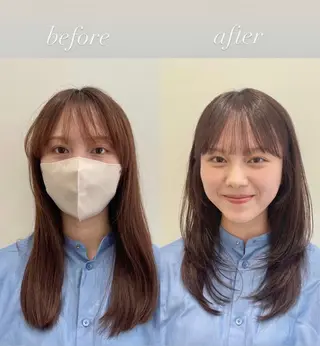 ミディアム ❤︎︎韓国ヘア❤︎︎ 𝑺𝒉𝒊𝒉𝒐のヘアスタイル