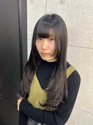 ロング レイヤー ハイトーン 暖色⭐︎KANAKOのヘアスタイル