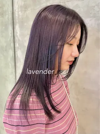 ミディアム カラー ヘアアレンジ 顔周りカット×透明感 カラー💫AINAのヘアスタイル