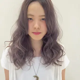 ミディアム セミロング カラー ハイトーン×髪質改善 KENTAのヘアスタイル