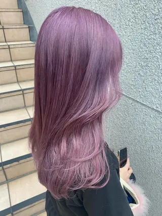 セミロング カラー 💗💗韓国レイヤー yu-ki💗💗のヘアスタイル