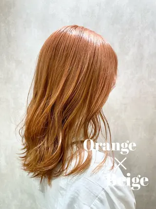 ミディアム 髪質改善ストレート オルメントのヘアスタイル