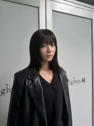 ミディアム 田中 蘭菜のヘアスタイル