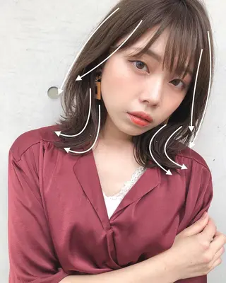 ミディアム カラー 似合わせレイヤー 🇰🇷荒木洋文のヘアスタイル