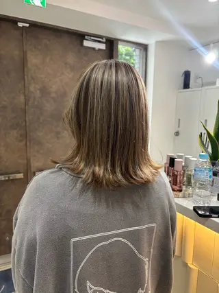 カラー ボブ/ハイライト🦓 /harukaのヘアスタイル