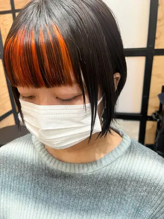ミディアム カラー メンズ 久木原 ゆりのヘアスタイル