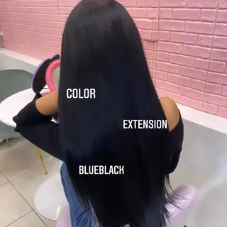 ロング カラー エクステ🩵ブリーチ 韓国ヘア🩵KAEのヘアスタイル